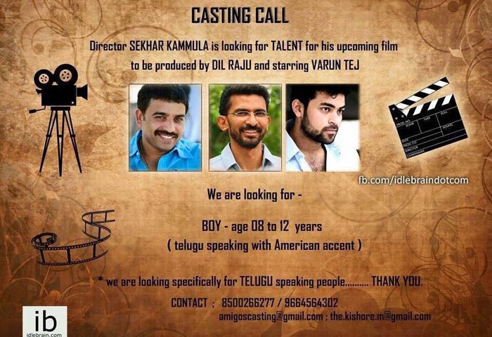 Casting Call for Telugu Speaking People & Boy