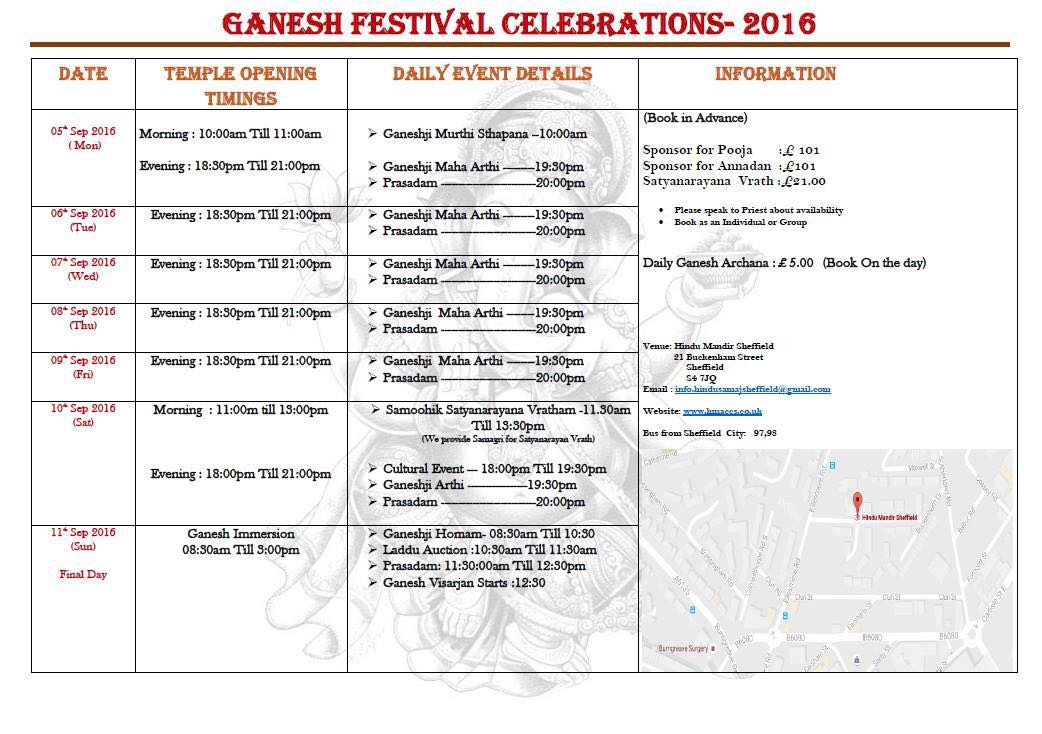 Ganesh Festival Celebrations 2016
