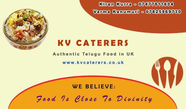 KV CATERERS – Authentic Telugu Food in UK
