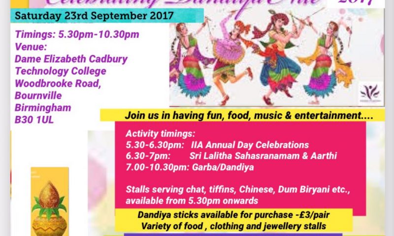 Dandiya Nite Celebrations on 23rd sept 2017